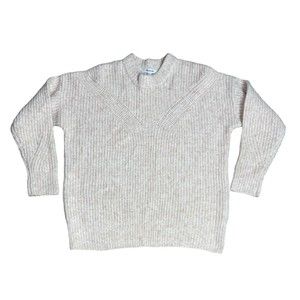 Madewell Sweater Womens XS Belfiore Ribbed Knit Chunky Camel Hair Wool Pullover